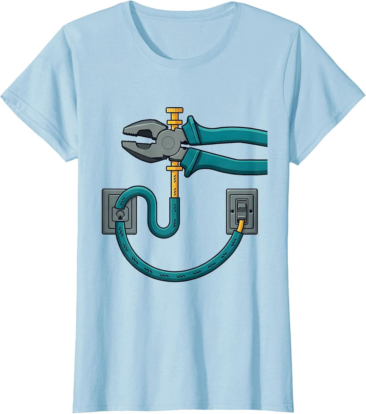 Lineman's Pliers Electrician Occupation Pride T-Shirt - Baby Blue