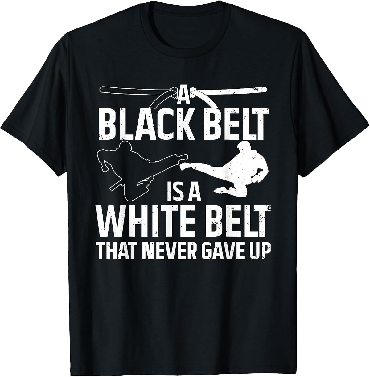 Funny Karate Design for Men Women Black Belt Martial Arts T-Shirt - Black