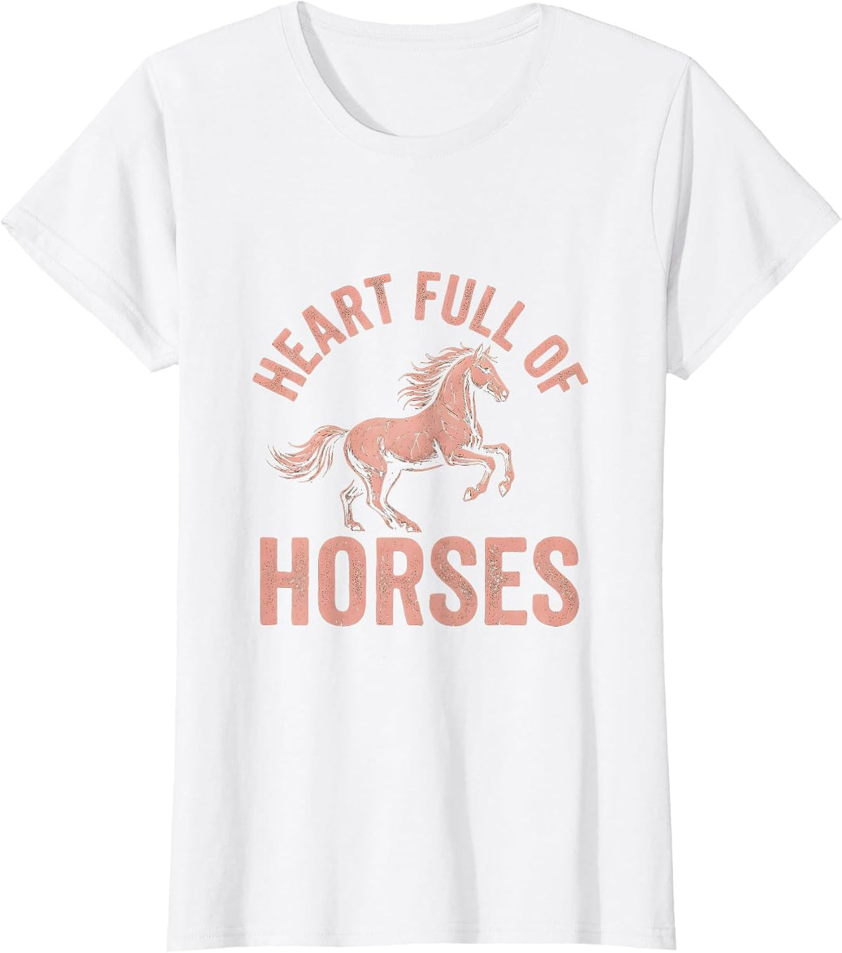 Heart Full of Horses Western Design T-Shirt - White