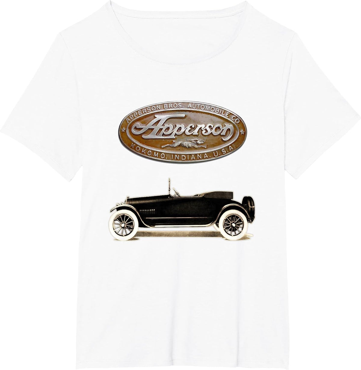 Antique Car 1915 Apperson Bros. Jack Rabbit T-Shirt - White