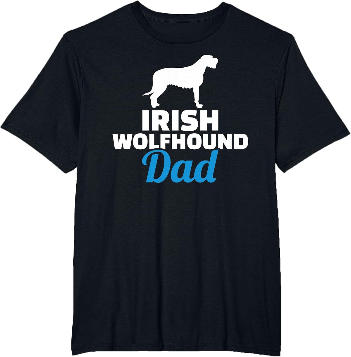 Irish Wolfhound dad T-Shirt - Black