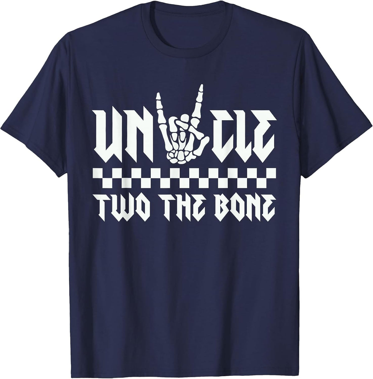 Uncle of The Bad Two the Bone Birthday 2 Years Old Birthday T-Shirt - Navy Blue