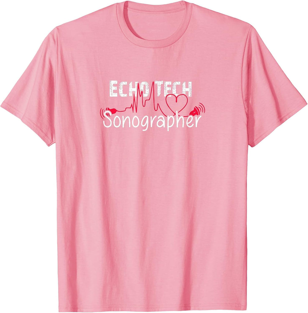 Echocardiographer | Echo Tech Cardiac Sonographer T-Shirt - Pink