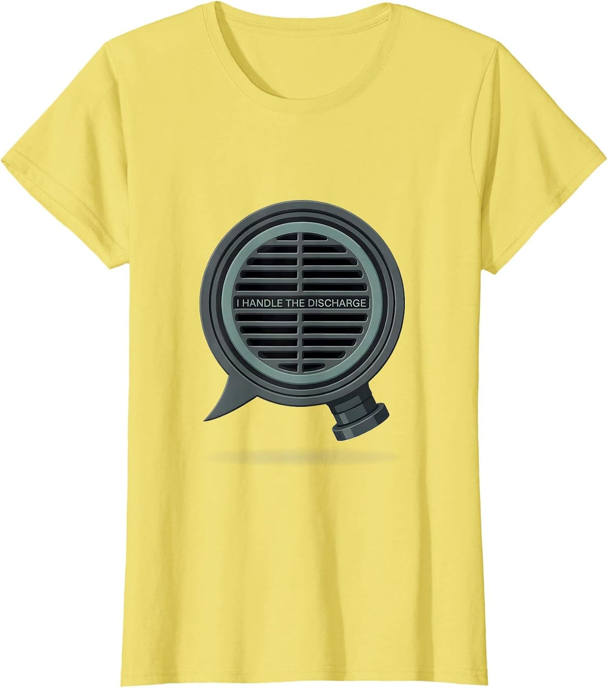 I Handle The Discharge Funny Plumber Occupation Humor Gift T-Shirt - Lemon Yellow