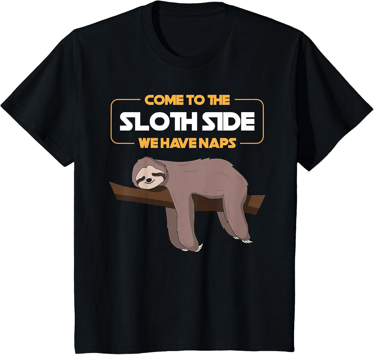 Come to The Sloth Side T-Shirt - Funny Sloth Pun T-Shirt - Black