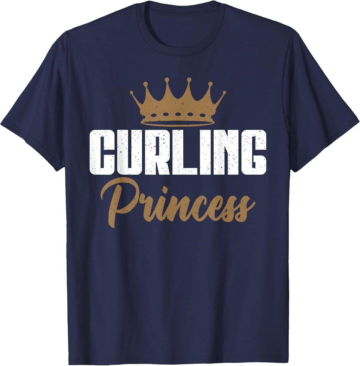 Curling Princess Curling T-Shirt - Navy Blue