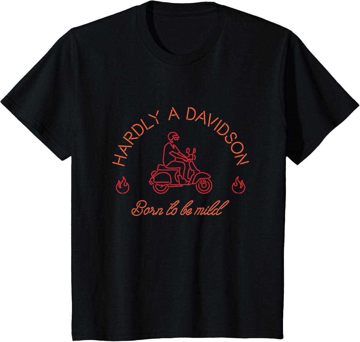 Born to be mild | Funny Motorbike T-Shirt - Black