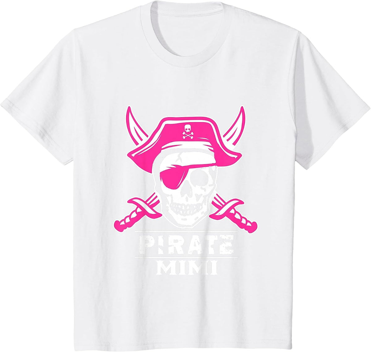 Pirate Captain Mimi Pirate Mimi Halloween Grandma T-Shirt - White