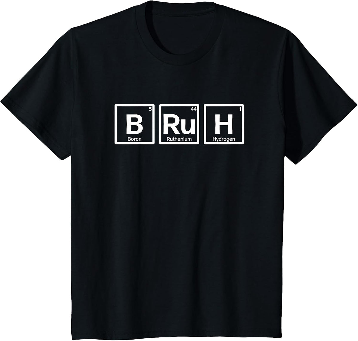 Bruh Gamer Slang Meme Design T-Shirt - Black