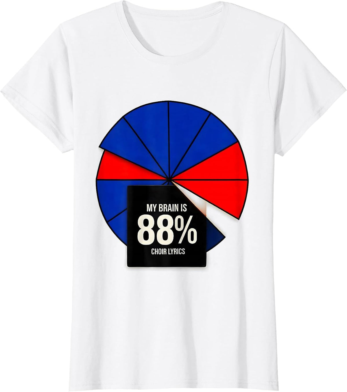 My Brain Is 88% Choir Lyrics Funny Music Lover Singer T-Shirt - White
