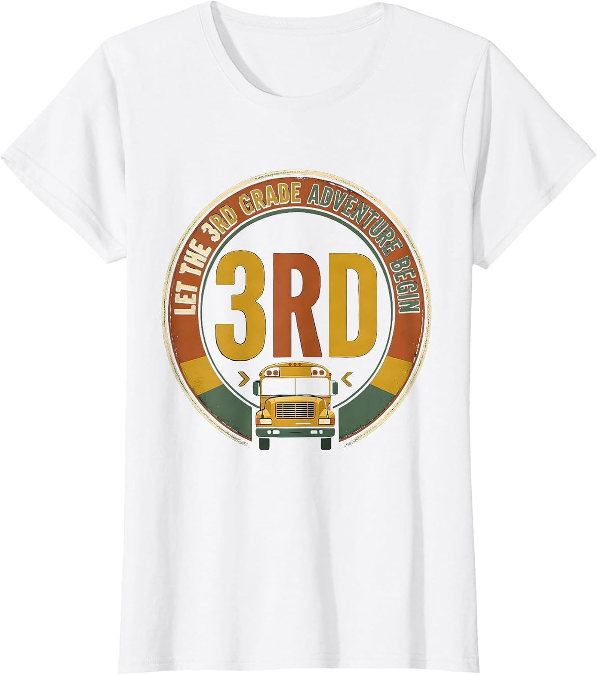 Women's Let The 3rd Grade Adventure Begin Vintage Teacher Team Back T-Shirt - White