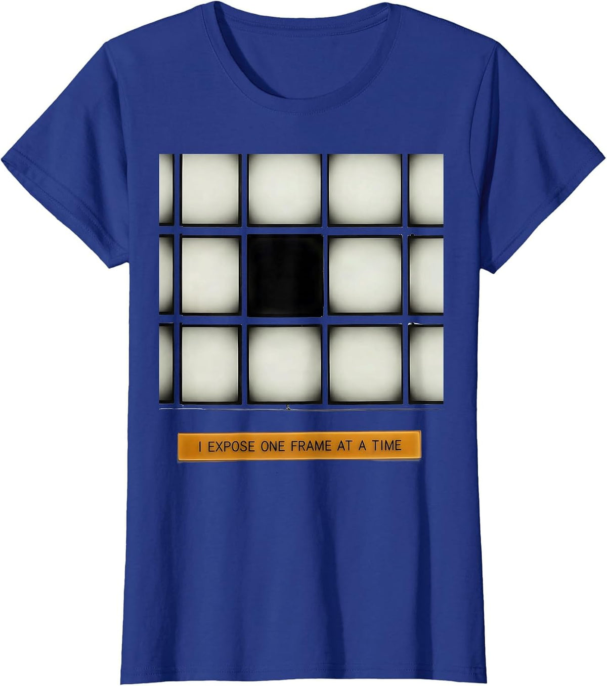 Women's I Expose One Frame At A Time Funny Photographer Gift Camera T-Shirt - Royal Blue
