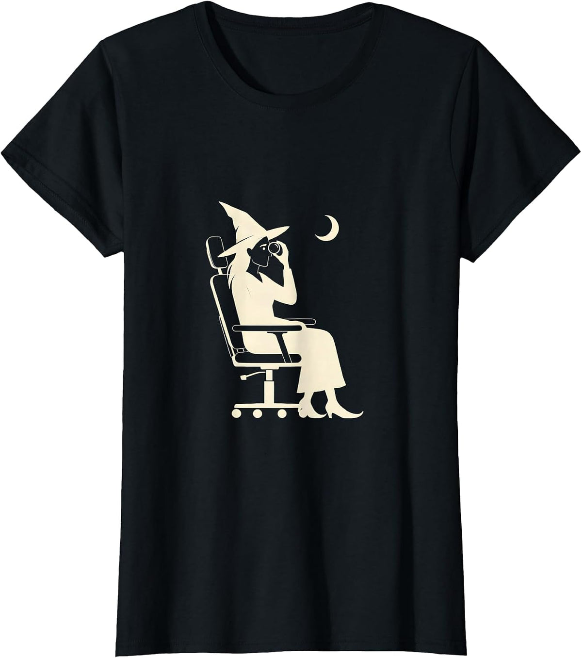 Witch Optometrist Halloween Eye Doctor Humor T-Shirt - Black