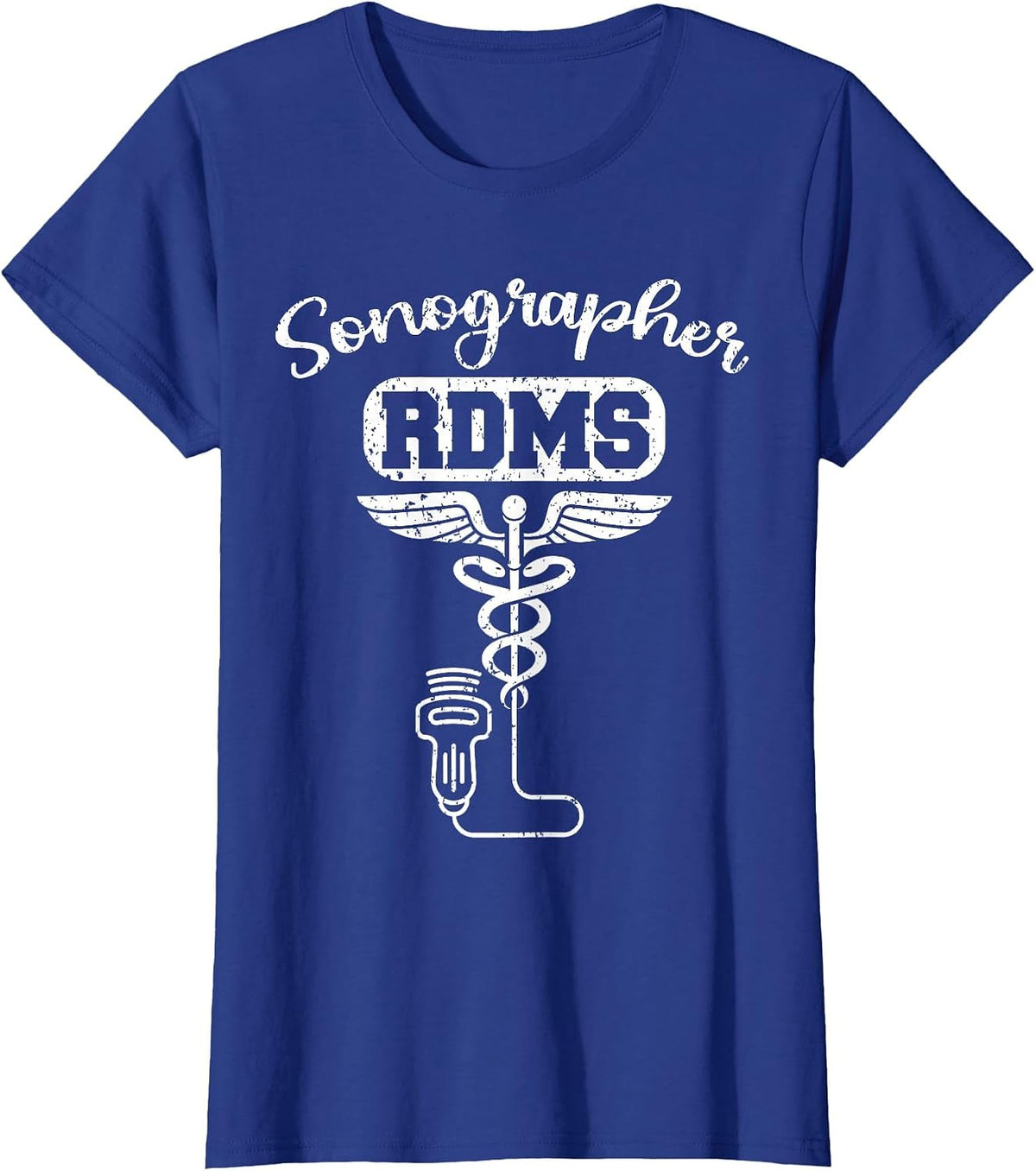 Cardiac Vascular Sonographer RDMS Echo Tech Ultrasound Tee T-Shirt - Royal Blue