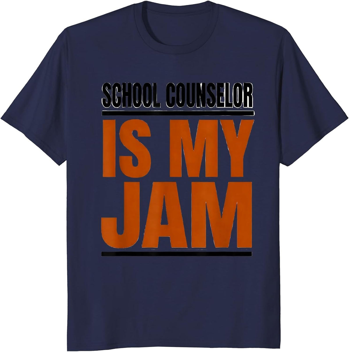Men's School Counselor Is My Jam Funny Therapist Appreciation T-Shirt - Navy Blue