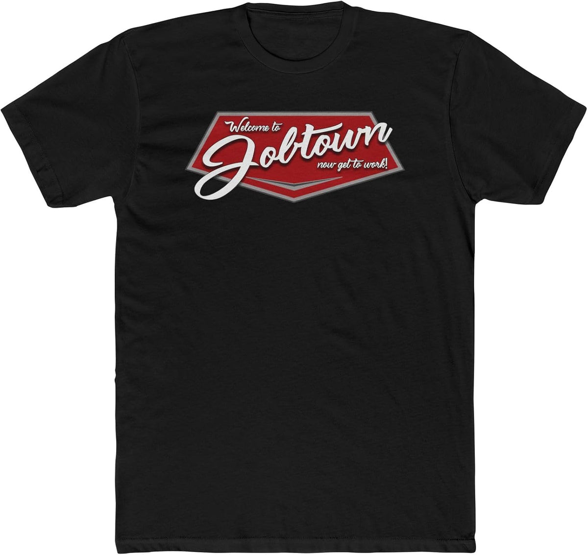 Welcome to Jobtown Firefighter Crew Tee Shirt - Solid Black