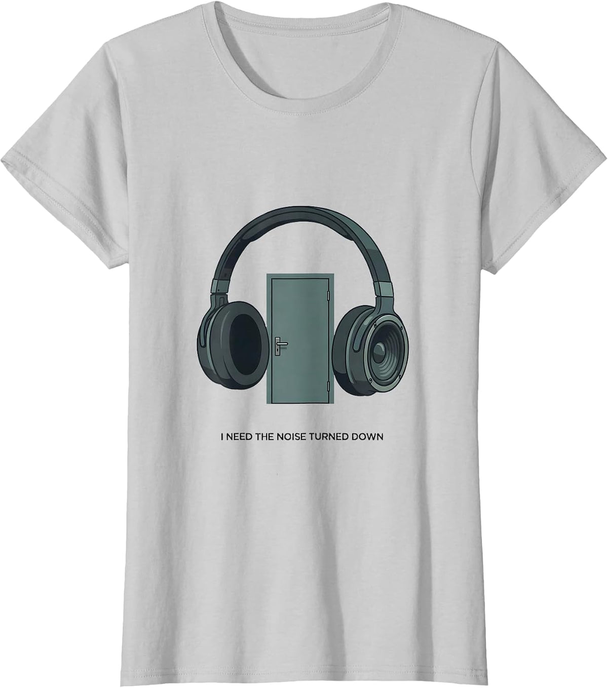 I Need The Noise Turned Down Funny Neurodiversity Awareness T-Shirt - Silver Grey