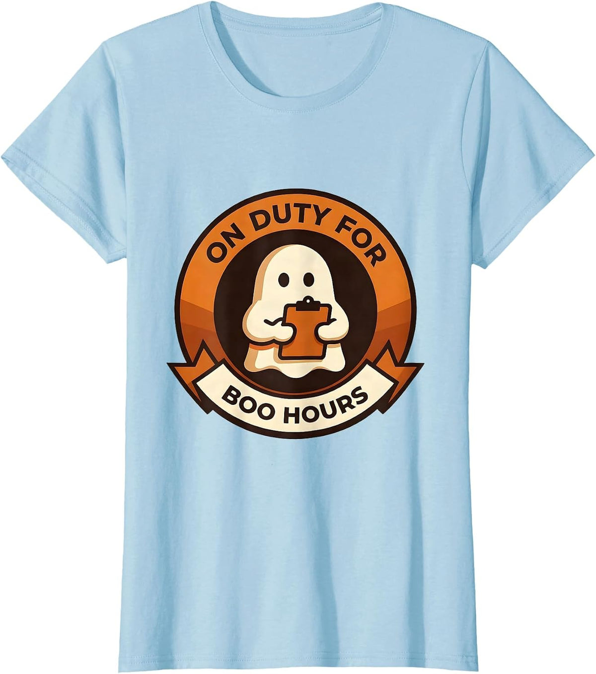 Women's On Duty For Boo Hours Funny SPED Paraprofessional Ghost T-Shirt - Baby Blue