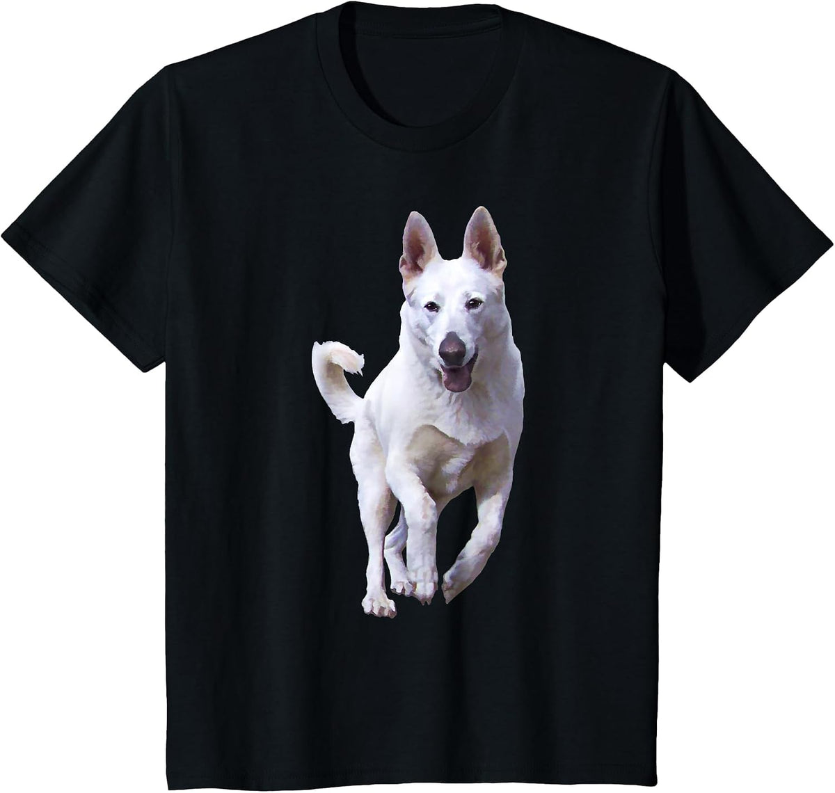 BHymer: White German Shepherd T T-Shirt - Black