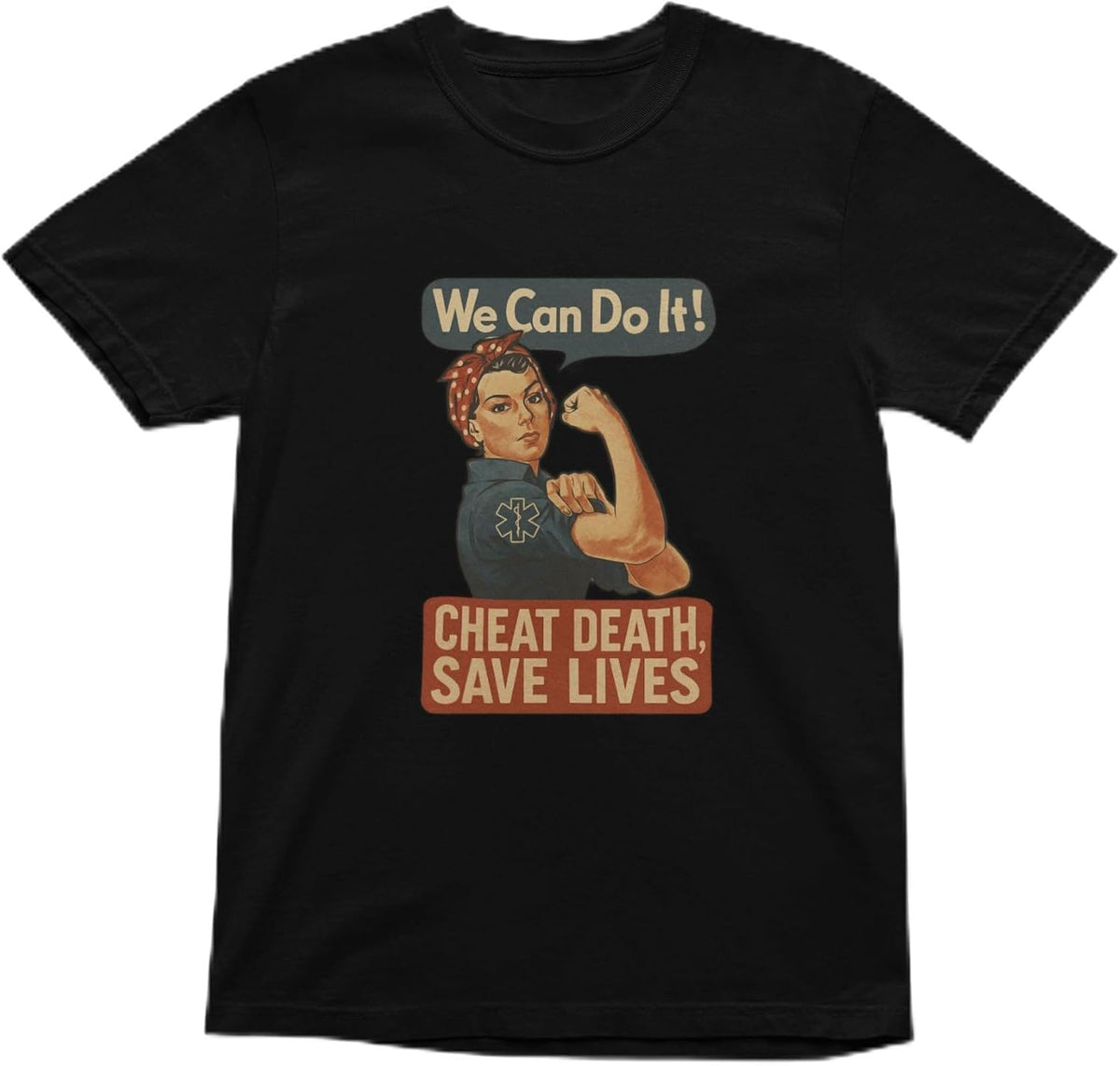 EMS Rosie Unisex First Responder T-Shirt - Black