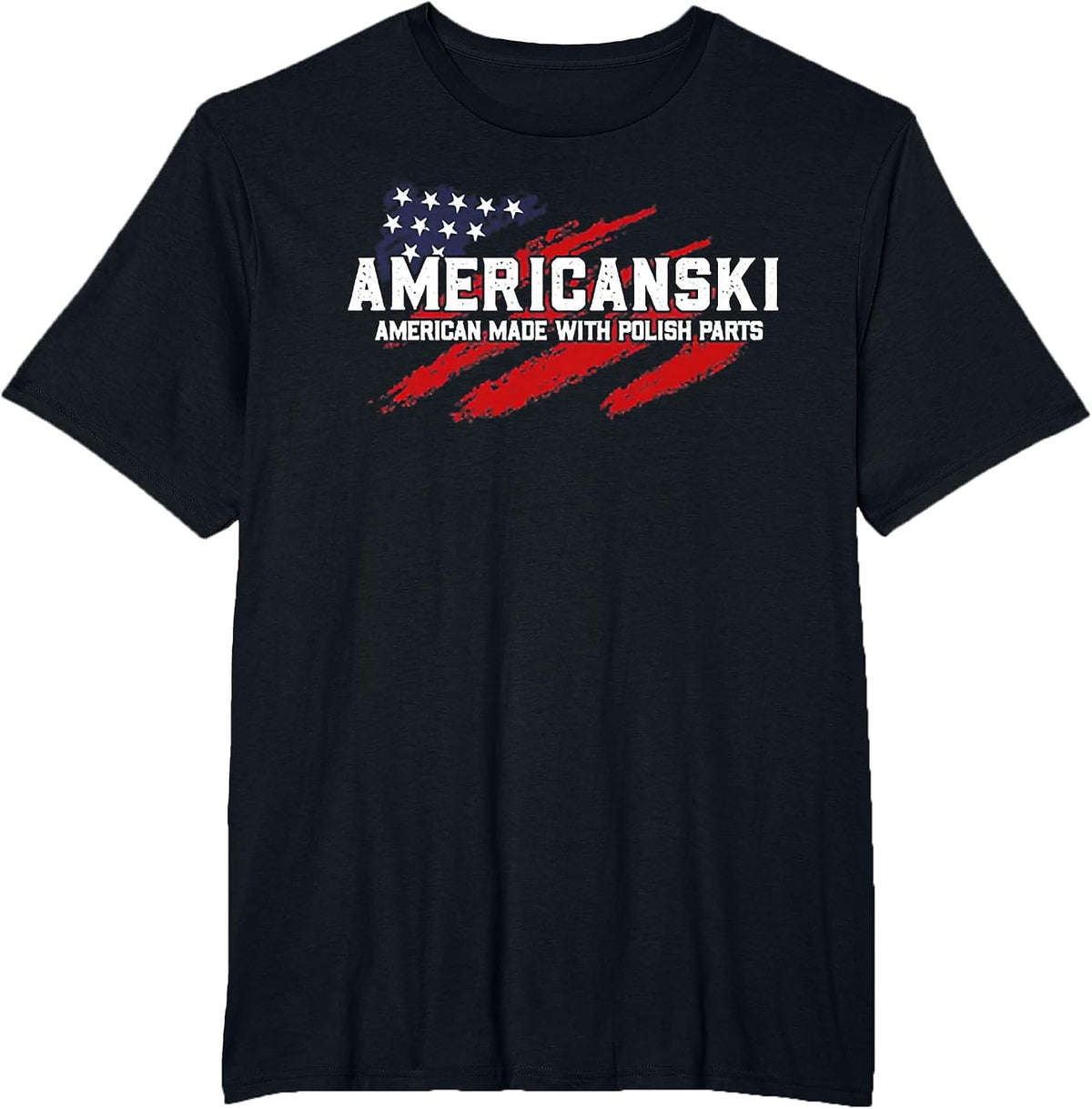 Americanski American Made with Polish Parts T-Shirt - Black