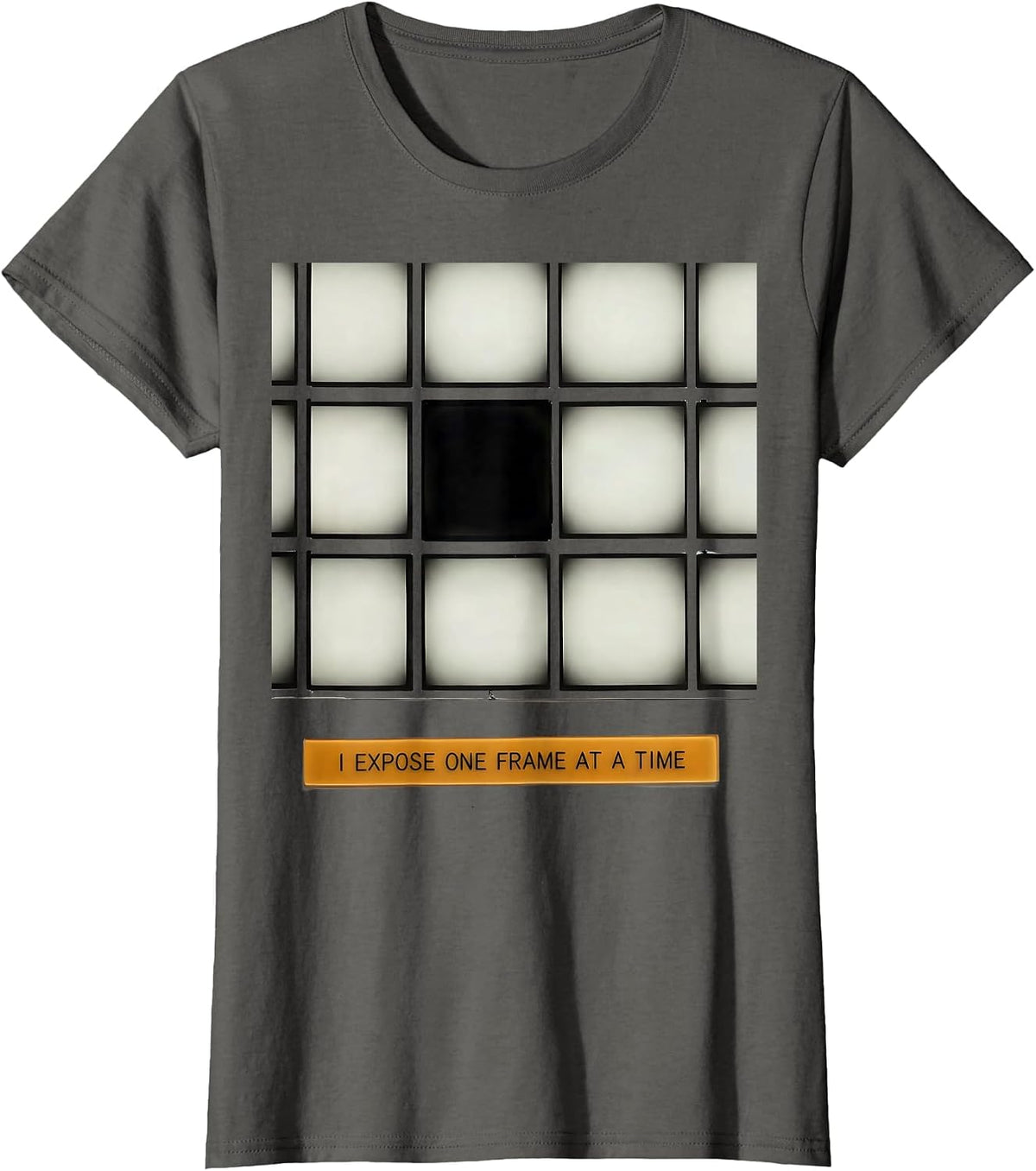 Women's I Expose One Frame At A Time Funny Photographer Gift Camera T-Shirt - Asphalt Grey