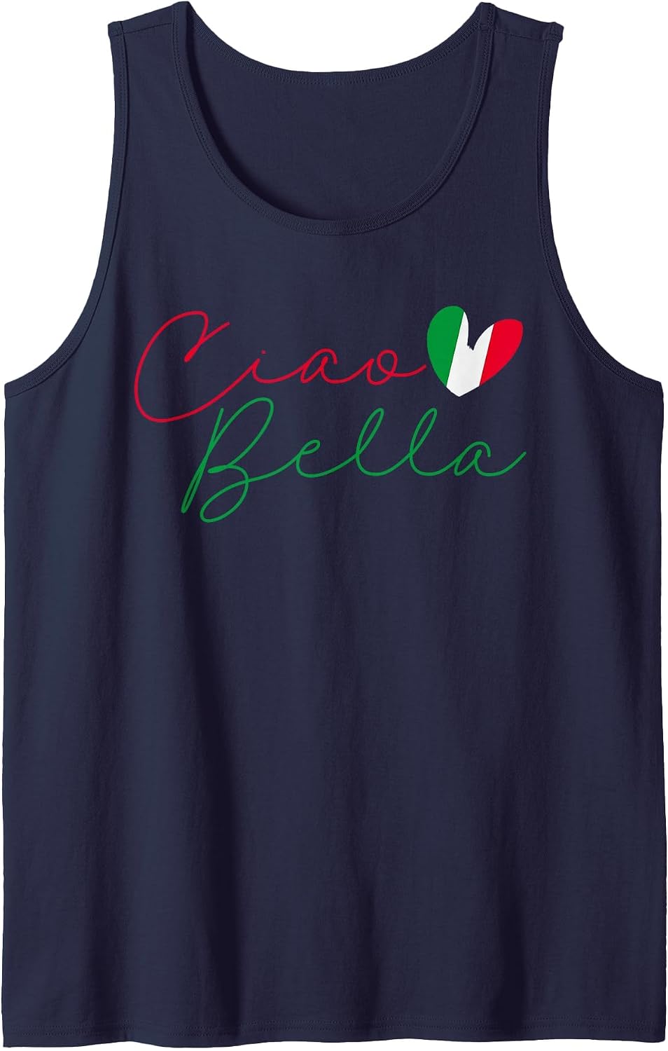 Flag Italy Italian Ciao Bella Tank Top - Navy Blue