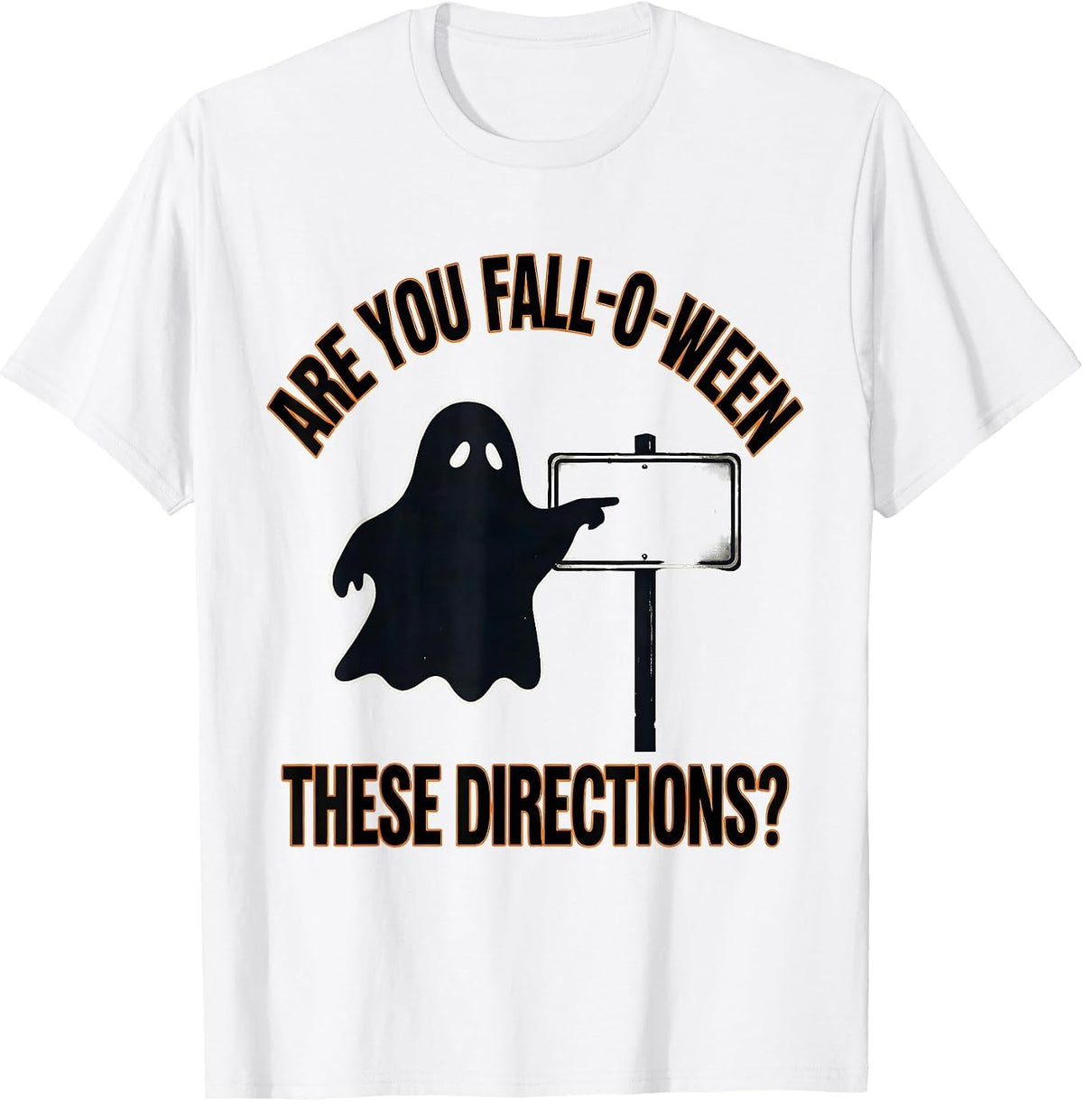 Men's Are You Fall-O-Ween These Directions Funny Teacher Halloween T-Shirt - White