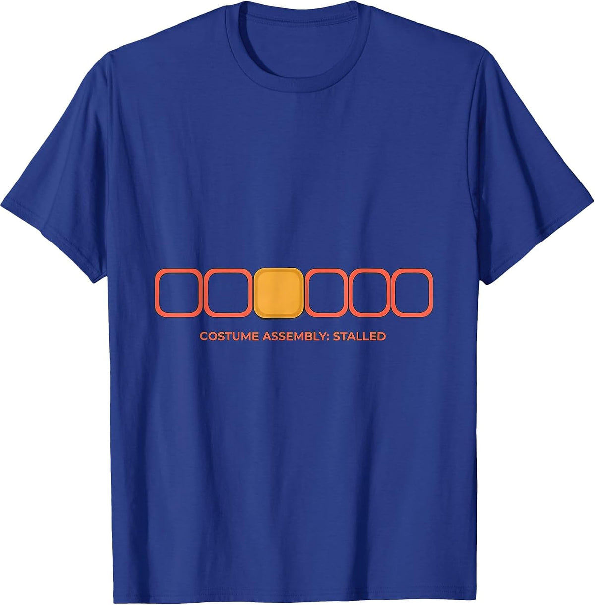 Costume Assembly Stalled Error 404 Halloween Lazy Costume T-Shirt - Royal Blue