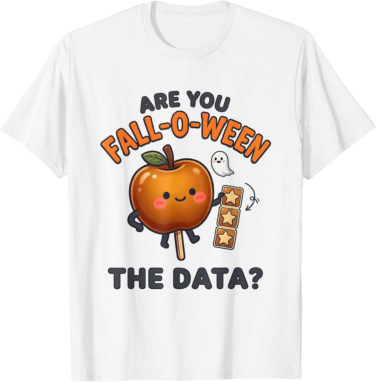 Men's Are You Fall-O-Ween The Data Kawaii Teacher Halloween T-Shirt - White
