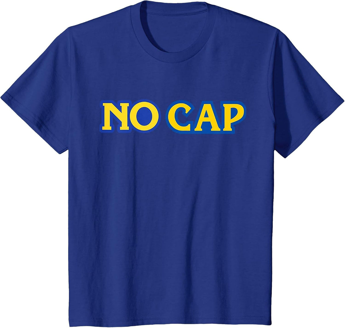 NO Cap Hype Tendance Hip Hop Tee T-Shirt - Royal Blue