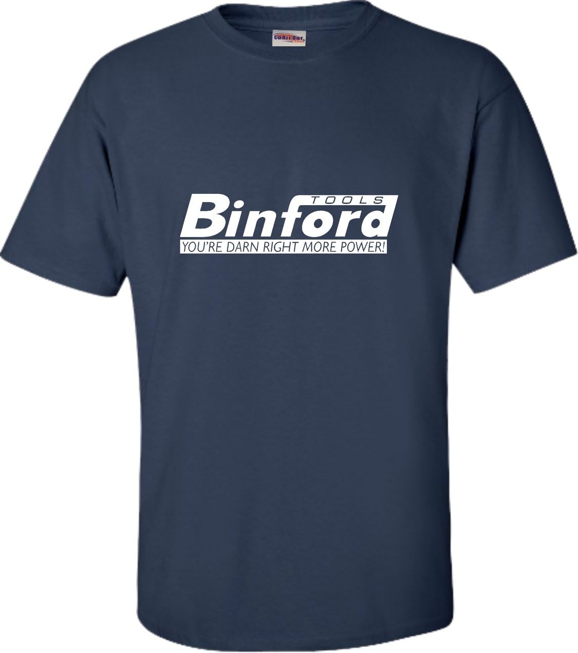 Go All Out Adult Binford Tools T-Shirt - Navy Blue