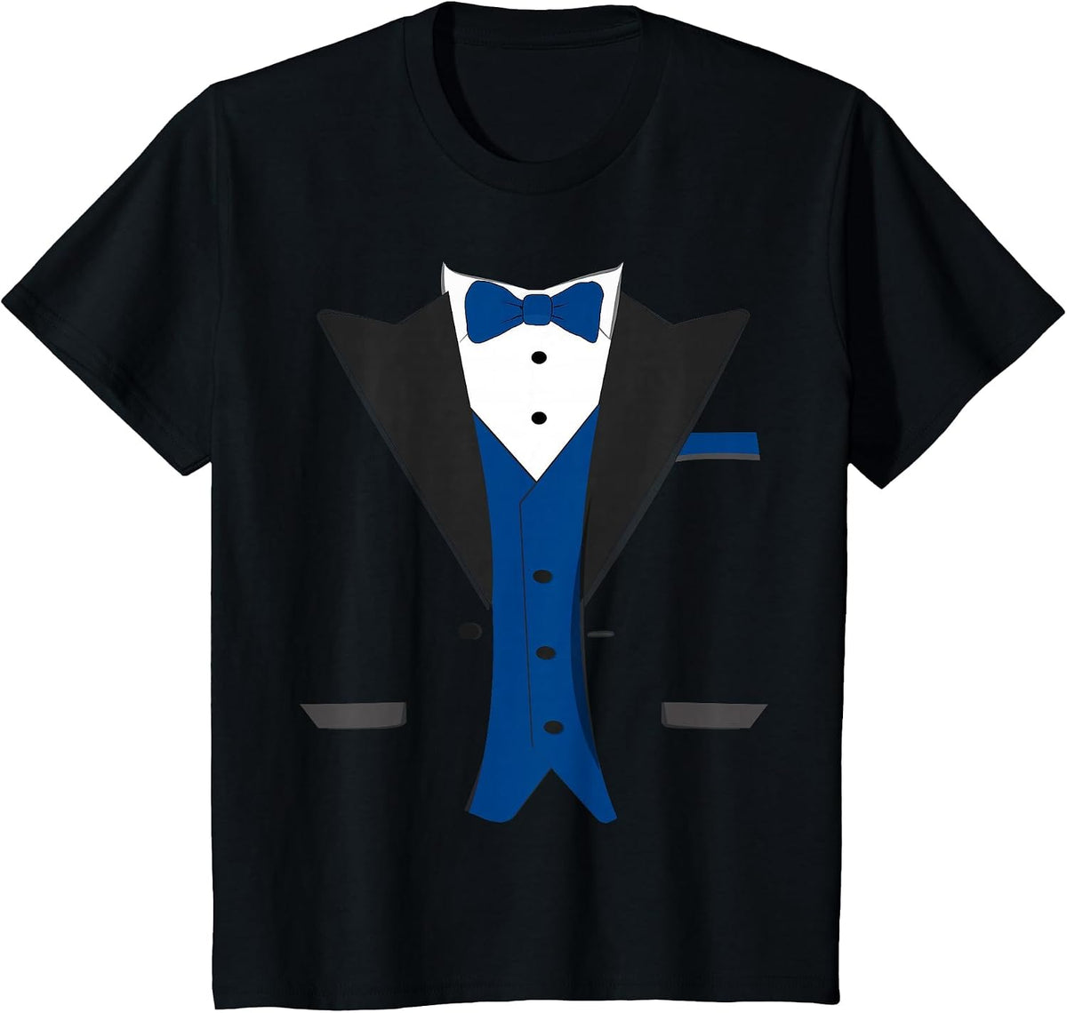 Tuxedo Costume Formal Suit Bow Tie Wedding Party Gentleman T-Shirt - Black