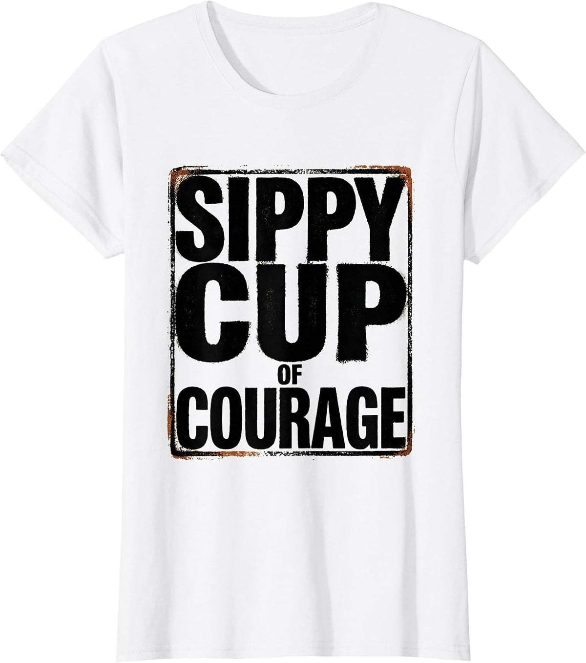 Women's Sippy Cup of Courage Preschool Teacher Design T-Shirt - White
