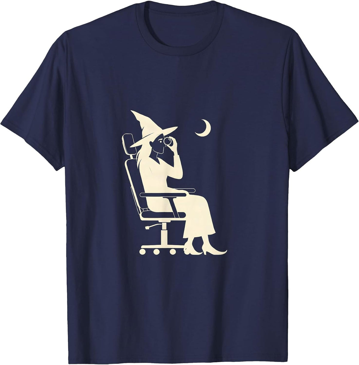 Witch Optometrist Halloween Eye Doctor Humor T-Shirt - Navy Blue