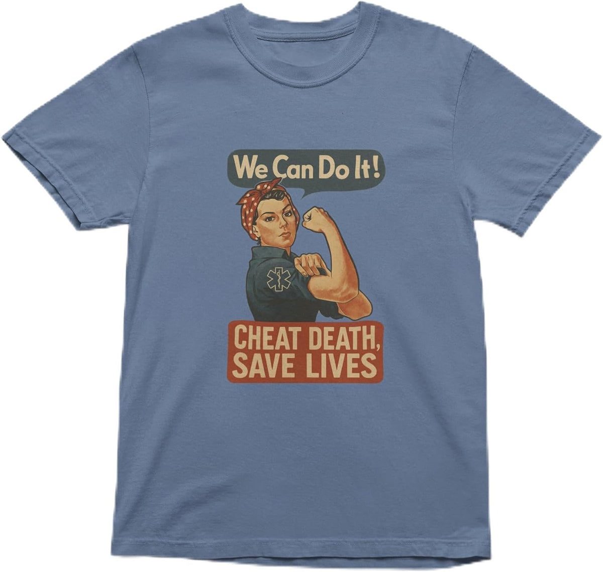 EMS Rosie Unisex First Responder T-Shirt - Blue Jean