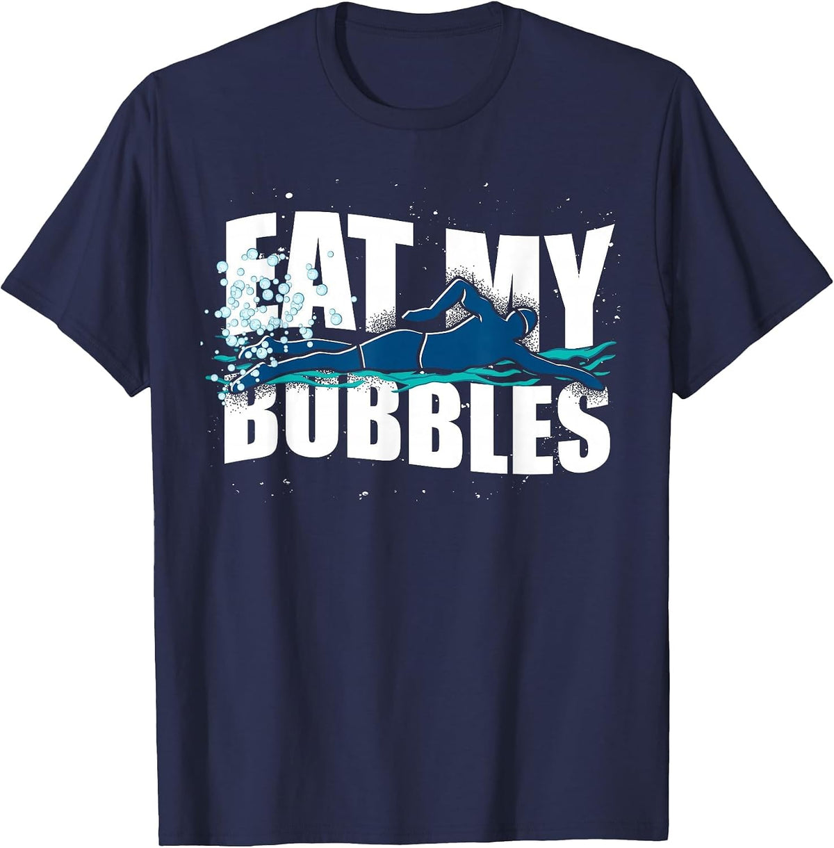 Swimming Club Water Rat Swimming Funny Swimmer T-Shirt - Navy Blue