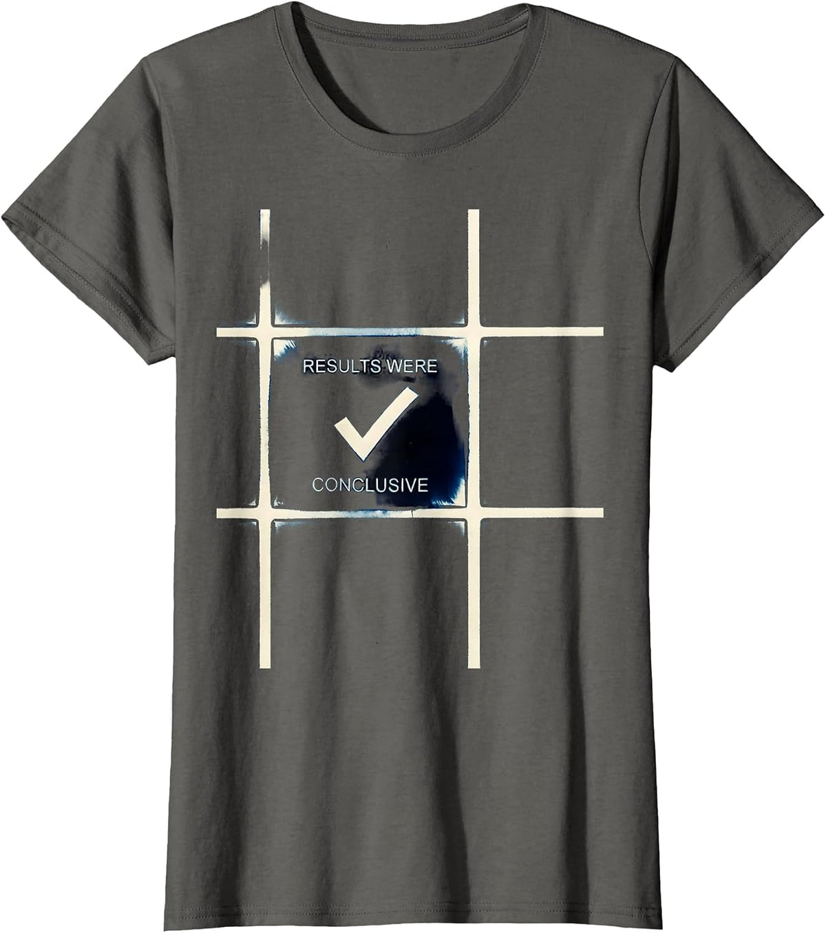 Women's Results Were Conclusive Funny Periodic Table Chemistry T-Shirt - Asphalt Grey
