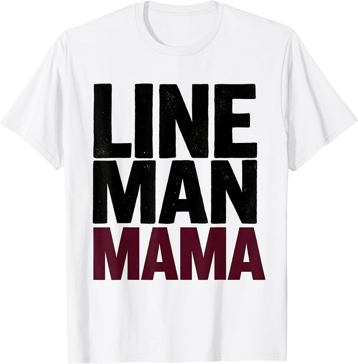 Men's Lineman Mama Messy Bun Football Mom Leopard T-Shirt - White