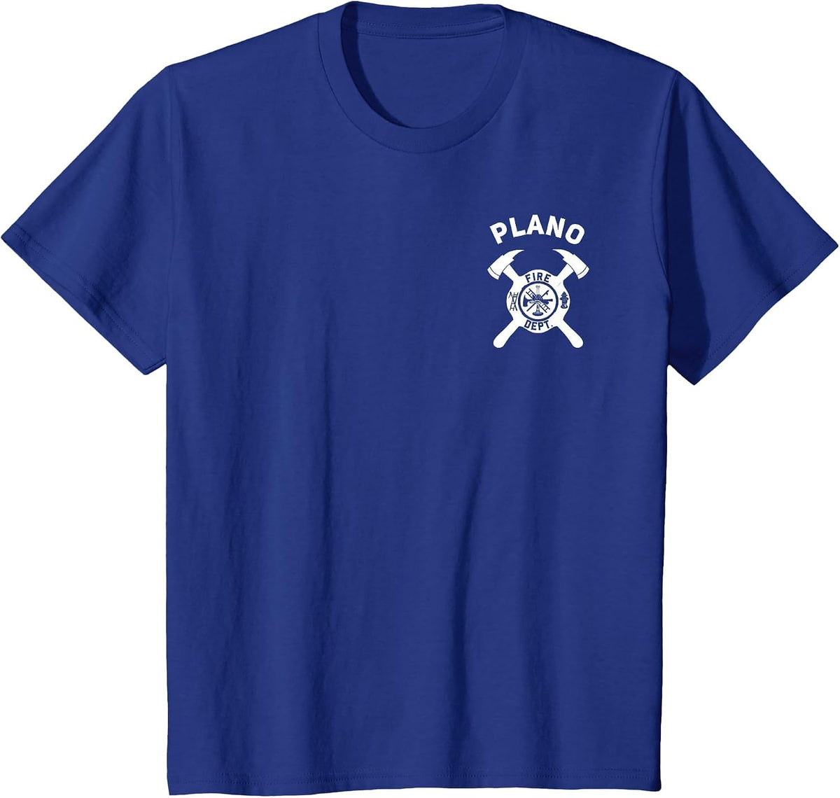 City of Plano Fire Department Texas Firefighter T-Shirt - Royal Blue