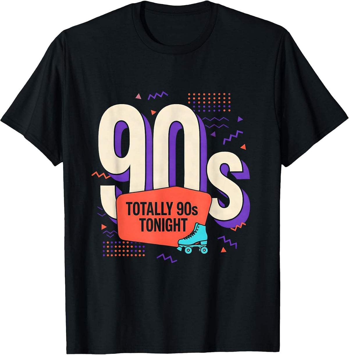 Men's Totally 90s Tonight Retro Nostalgic Party Costume T-Shirt - Black