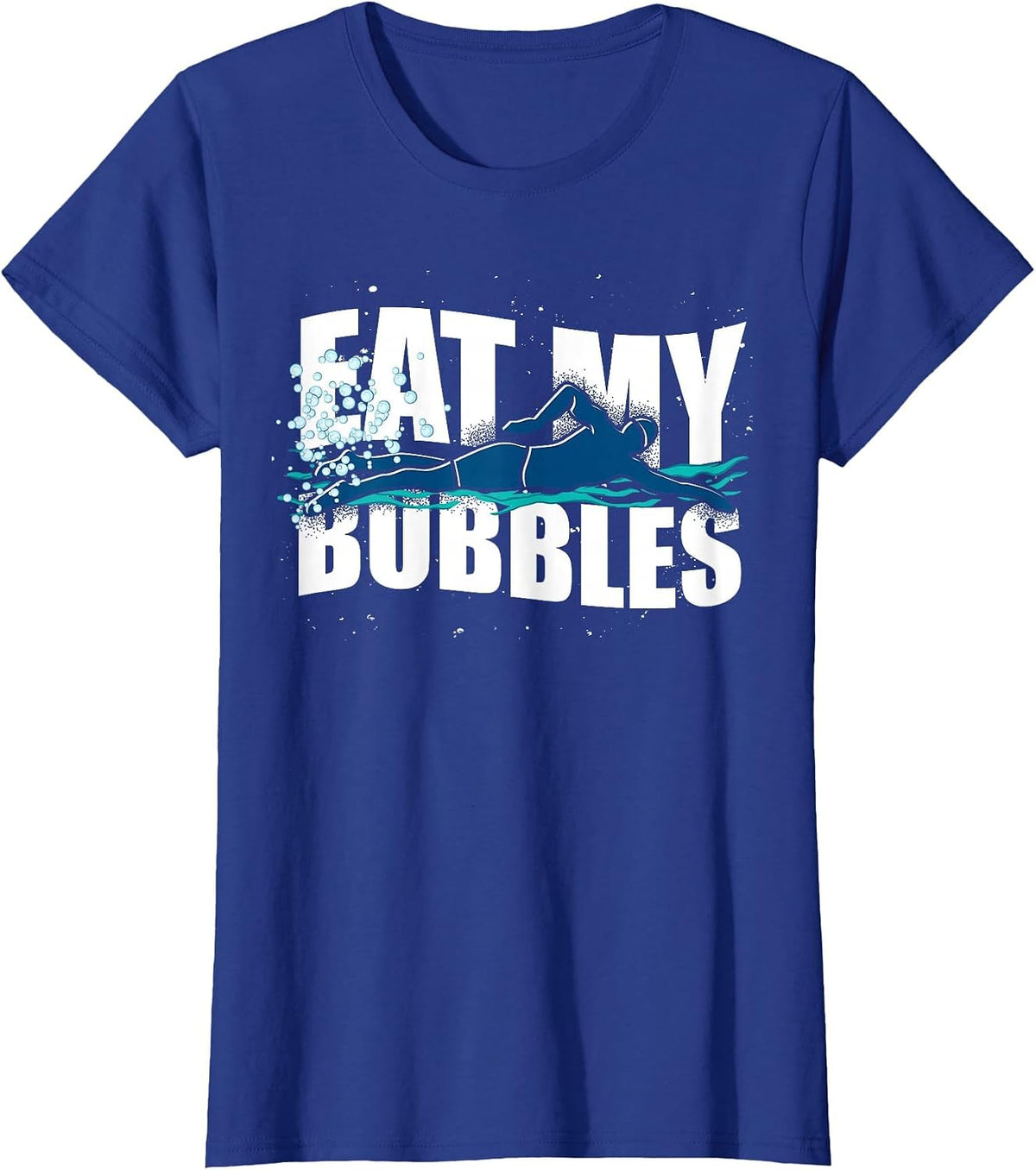 Swimming Club Water Rat Swimming Funny Swimmer T-Shirt - Royal Blue