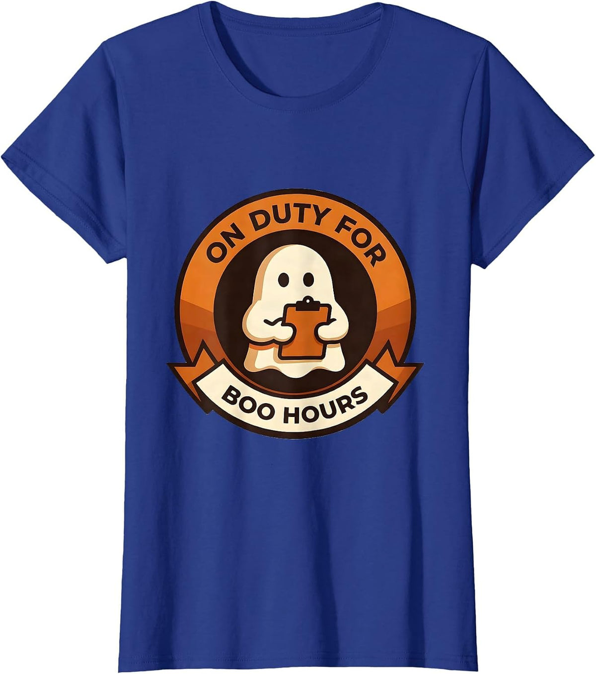 Women's On Duty For Boo Hours Funny SPED Paraprofessional Ghost T-Shirt - Royal Blue
