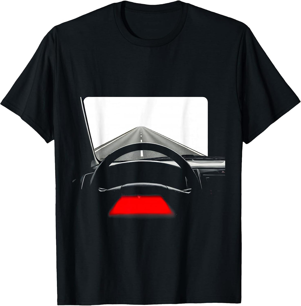 Men's EMT Ambulance Night Drive Graphic Tee T-Shirt - Black