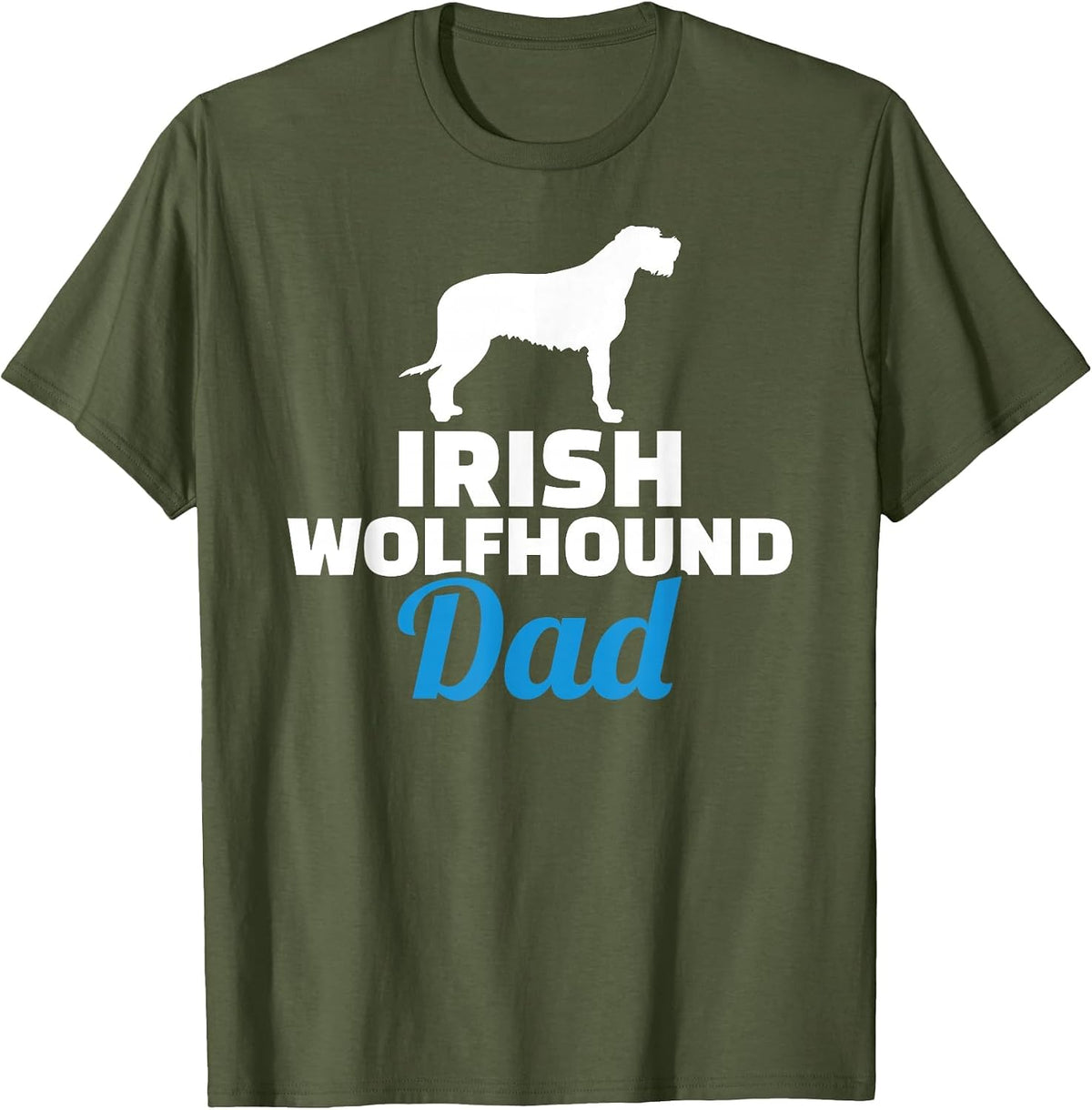 Irish Wolfhound dad T-Shirt - Olive Green