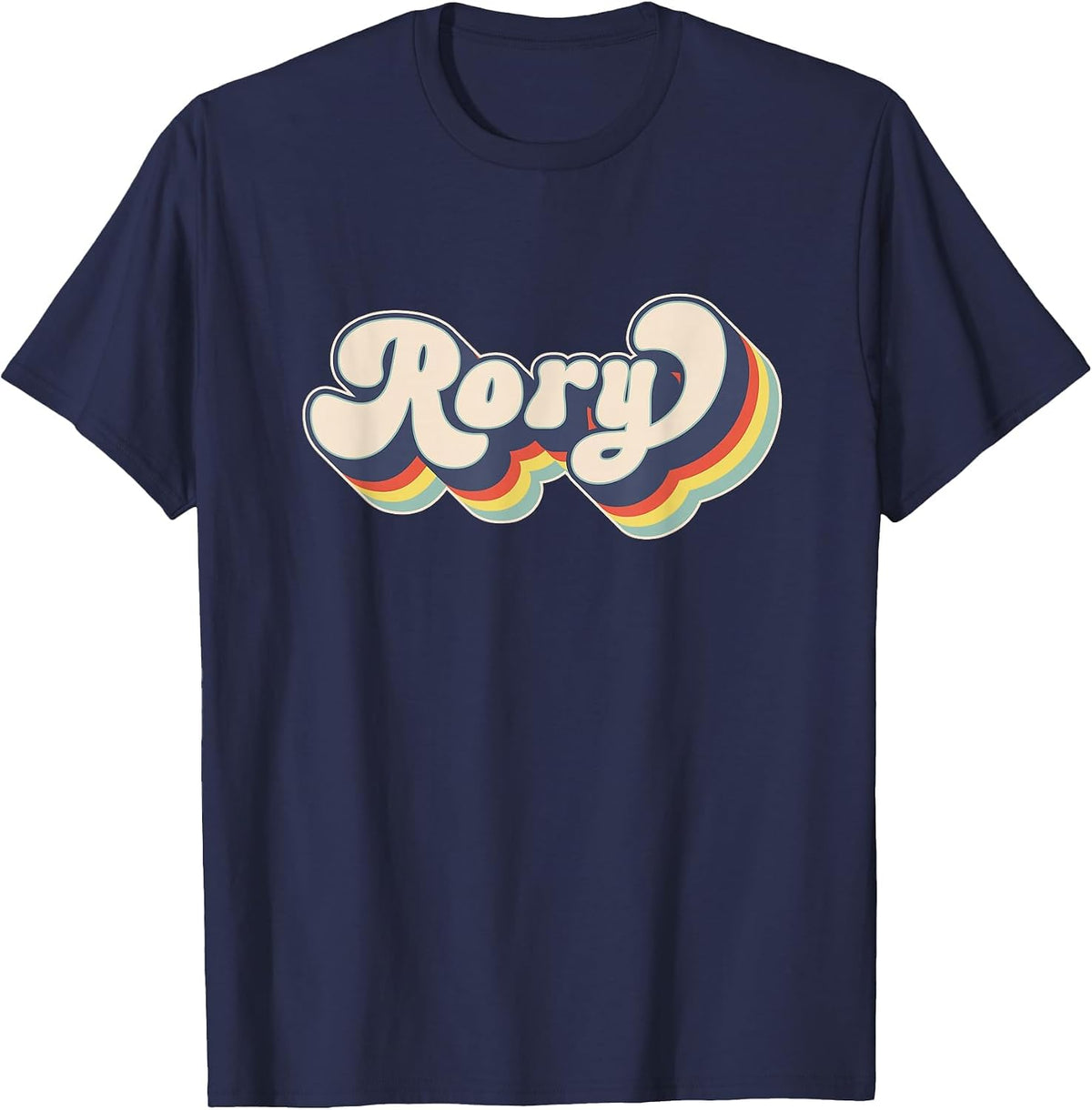 Rory Name Personalized Surname First Name Rory T-Shirt - Navy Blue