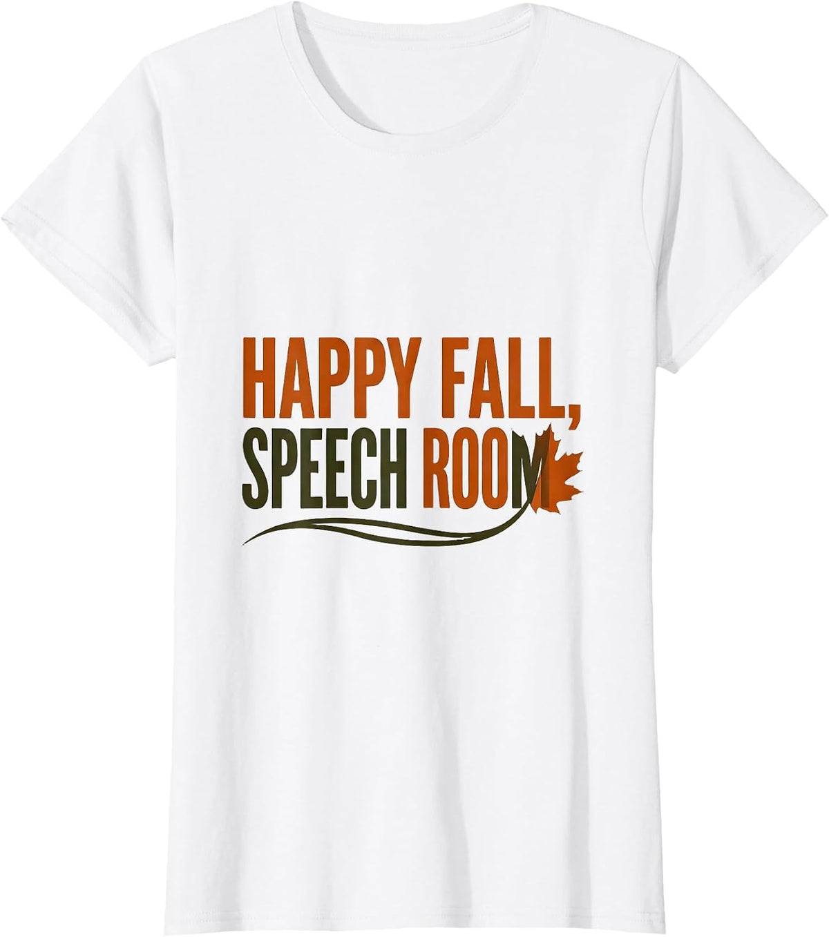 Women's Happy Fall, Speech Room! Retro Teacher Fall Festival T-Shirt - White