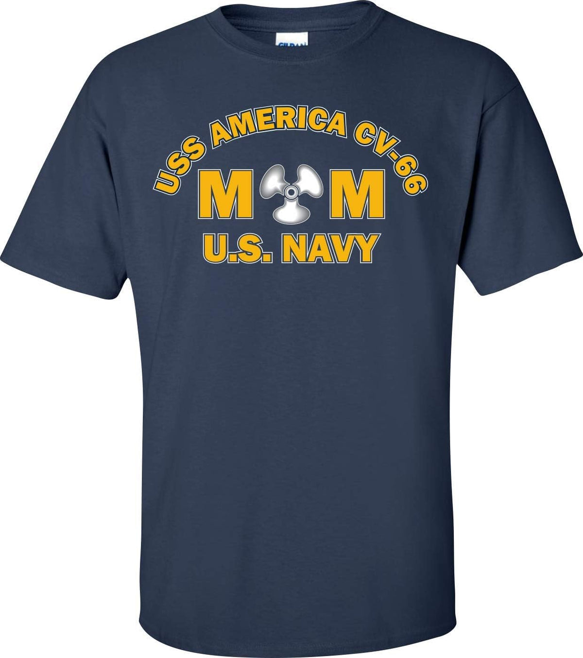USS America CV-66 Rate MM Machinists Mate T-Shirt - Blue