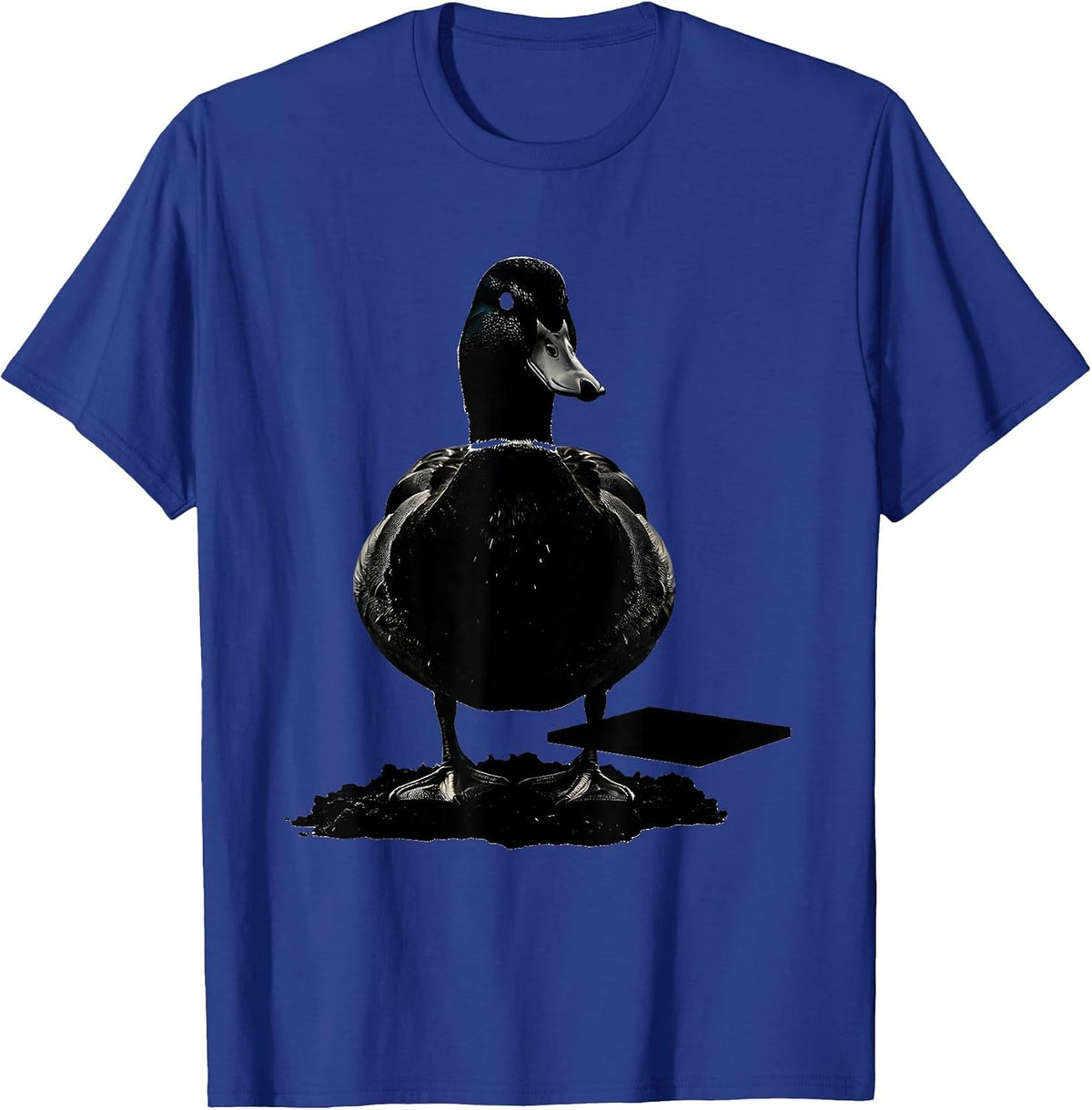 Duck Silhouette Funny Novelty Gift for Duck Lovers T-Shirt - Royal Blue