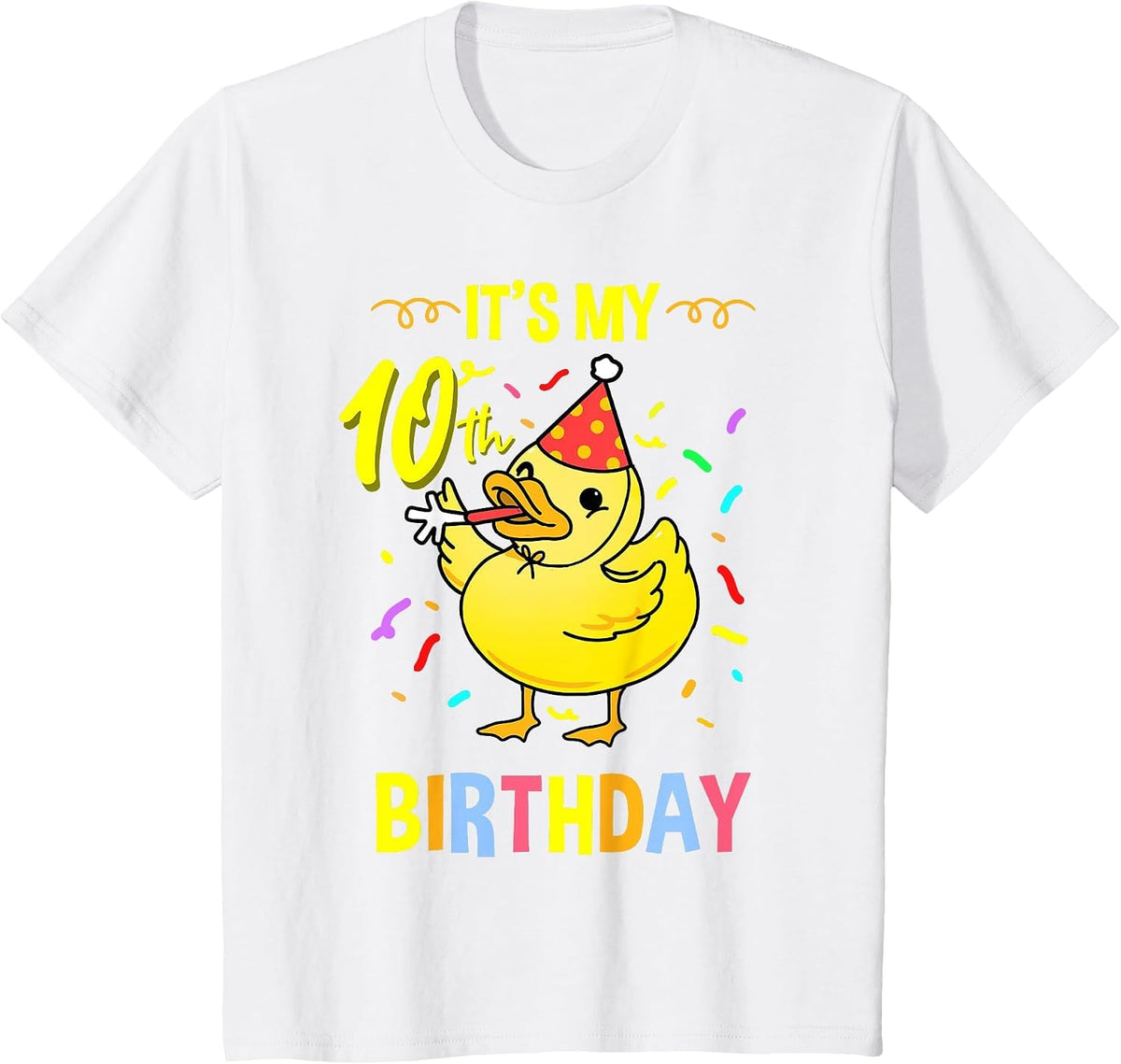 Its My 10th Birthday Duck T-Shirt - White